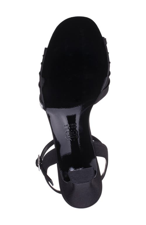 Nina Agnes Satin Sandal In Black