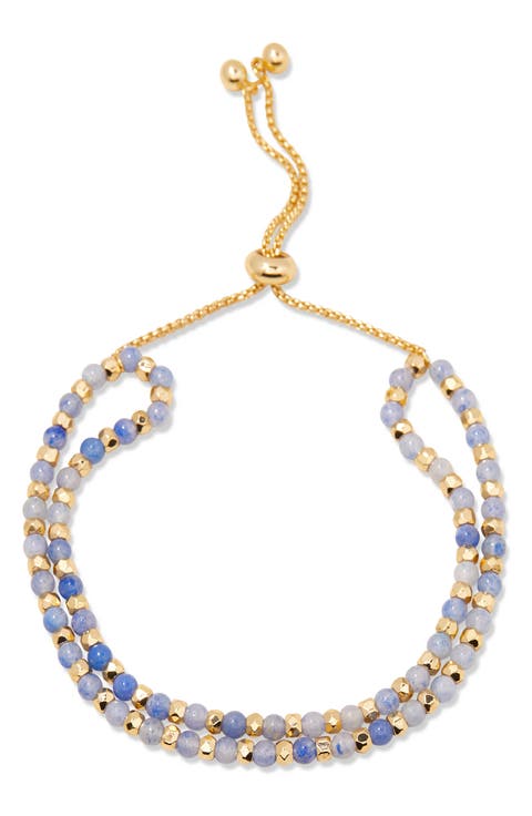 Evette Birthstone Beaded Slider Bracelet