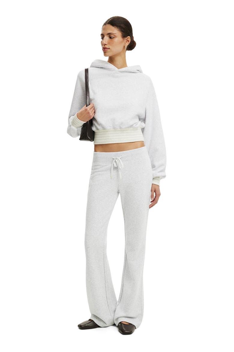 Women's Raglan Hoodie, Alternate, color, Light Grey Marle Stripe