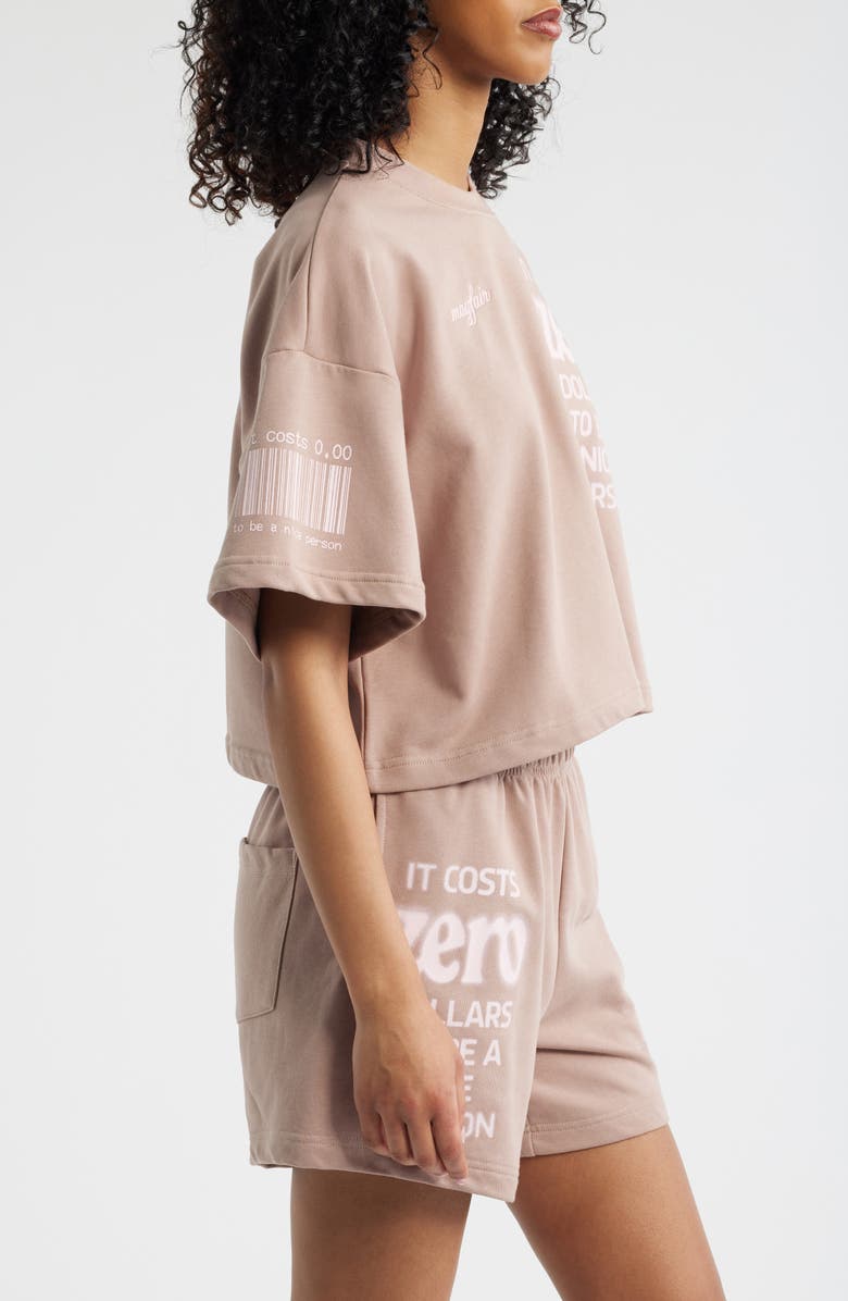 THE MAYFAIR GROUP It Costs $0 Crop T-Shirt, Alternate, color, Taupe