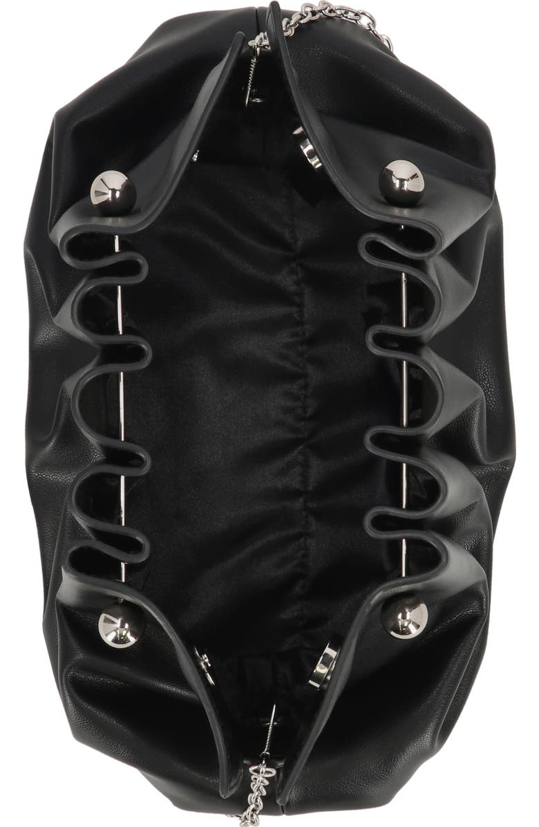 Jessica McClintock Shaye Pleated Clutch, Alternate, color, Black