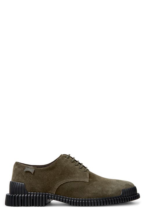 Camper Lace-up Suede Shoes In Green