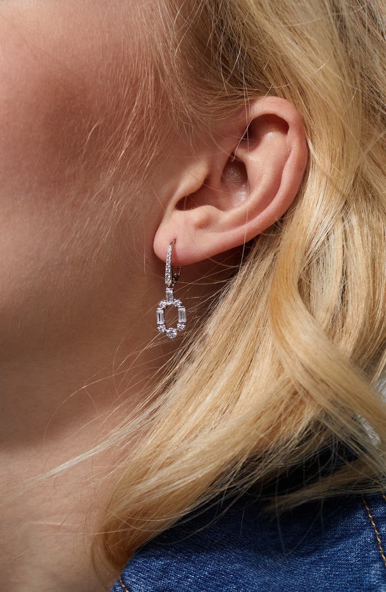 Nadri Gwen Cubic Zirconia Link Earrings, Alternate, color, 