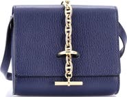 Pre-Owned Hermes Chaine d'Ancre Compact Wallet on Strap Chevre Mysore