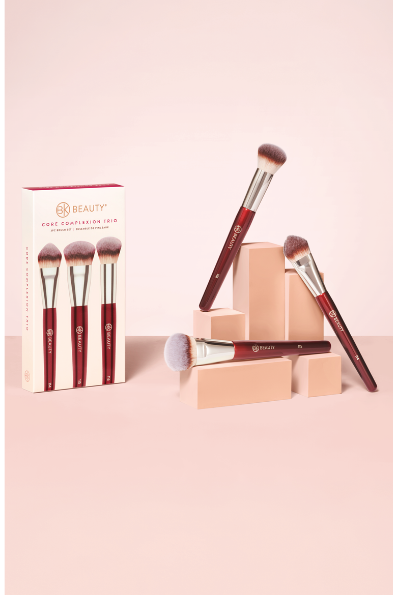 Core Complexion Trio Brush Set, Alternate, color, Burgundy