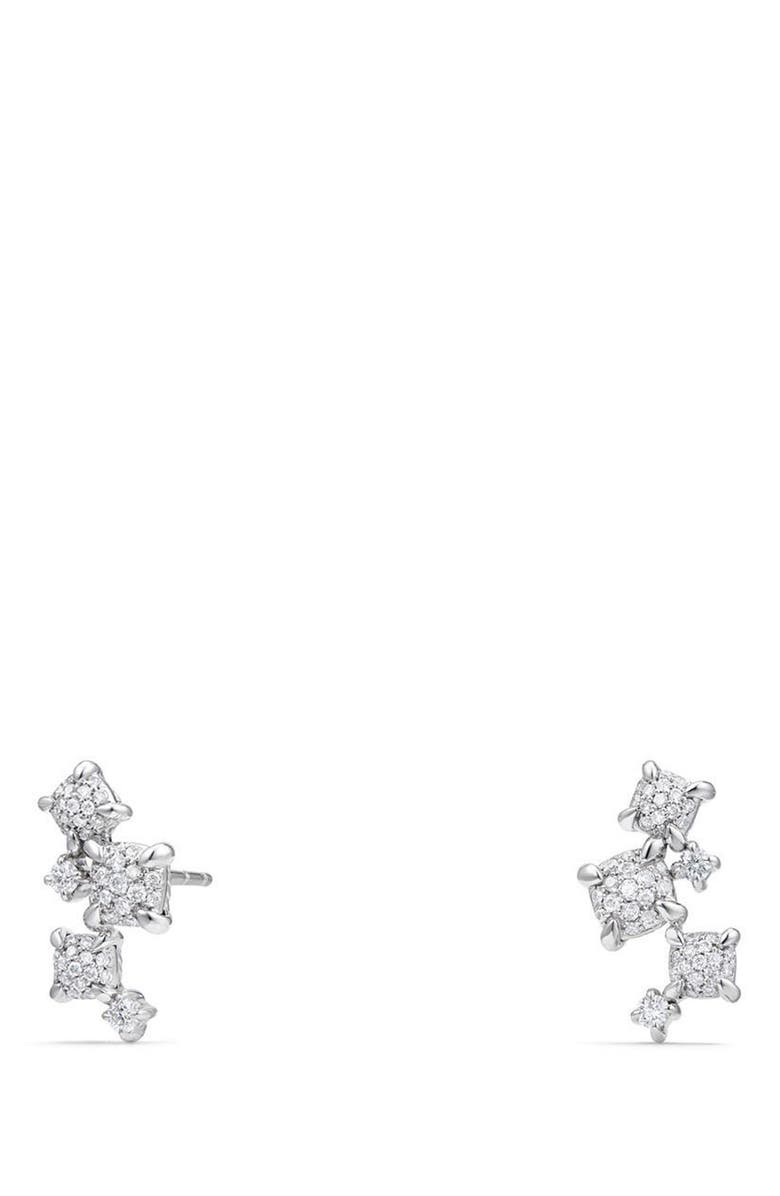 David Yurman Petite Châtelaine Climber Earrings in 18K Gold with Diamonds, Main, color, 