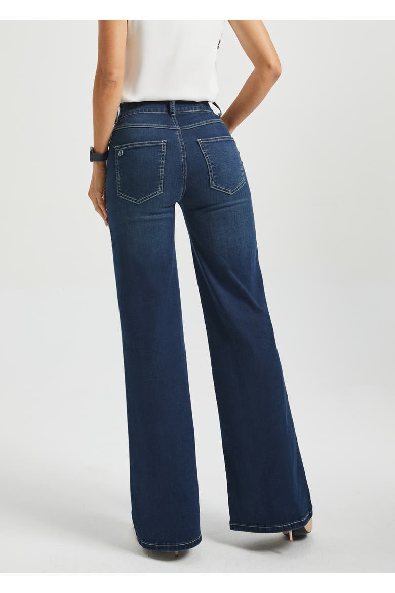 Signature Mid-Rise Stretch Denim | Wide Leg Jeans, Alternate, color, Roma Wash