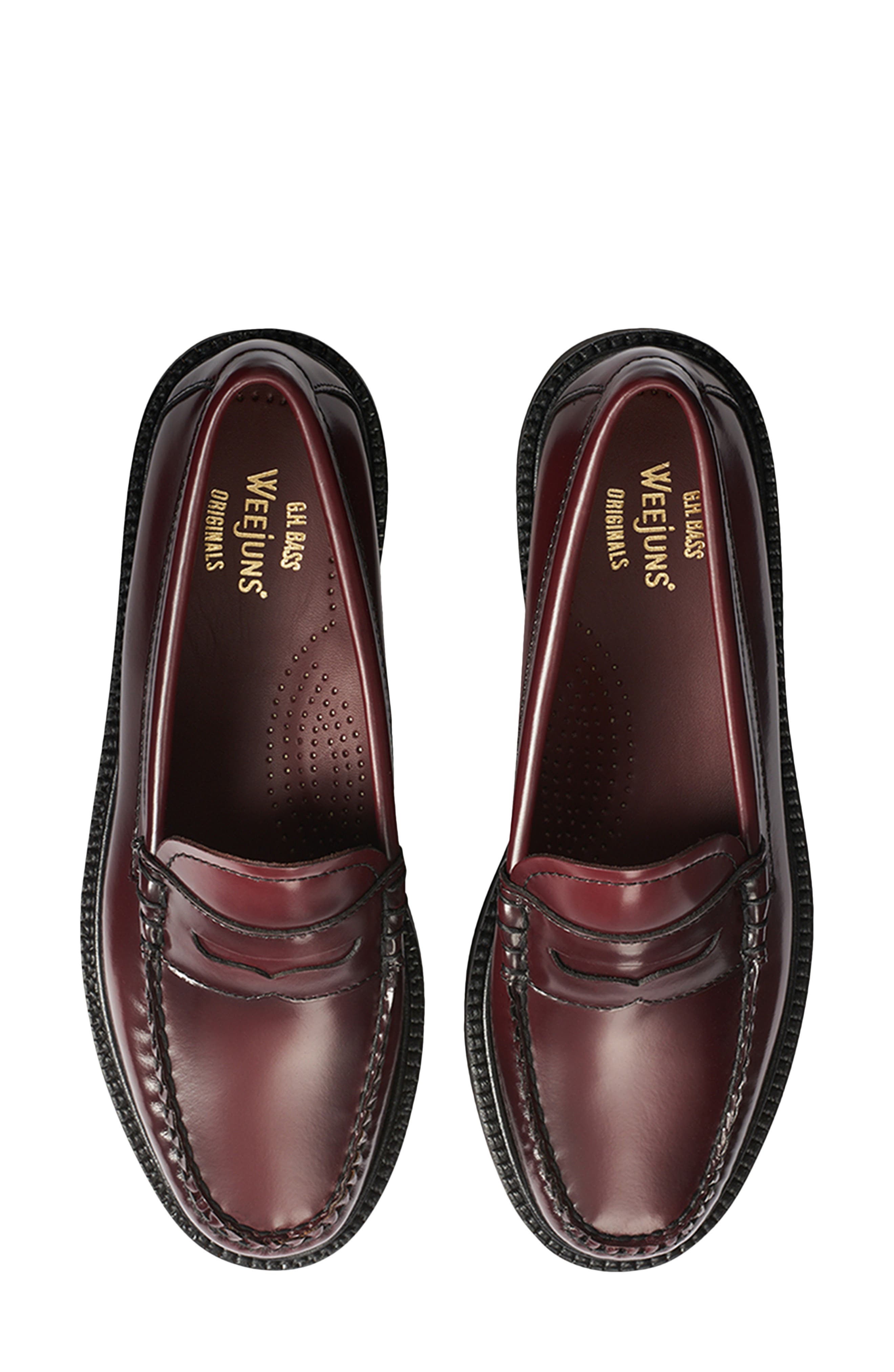 G.H.BASS Whitney Super Lug Sole Penny Loafer, Alternate, color, Wine