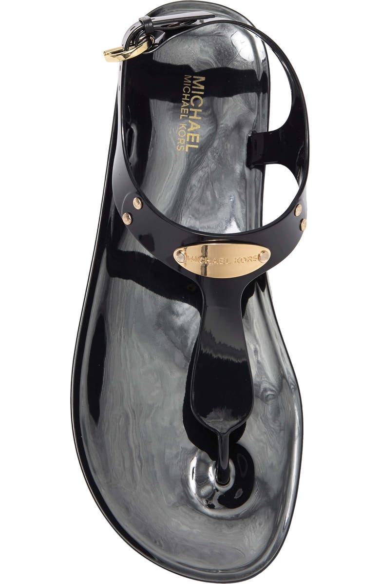 MICHAEL Michael Kors Logo Plate Jelly Sandal, Alternate, color,