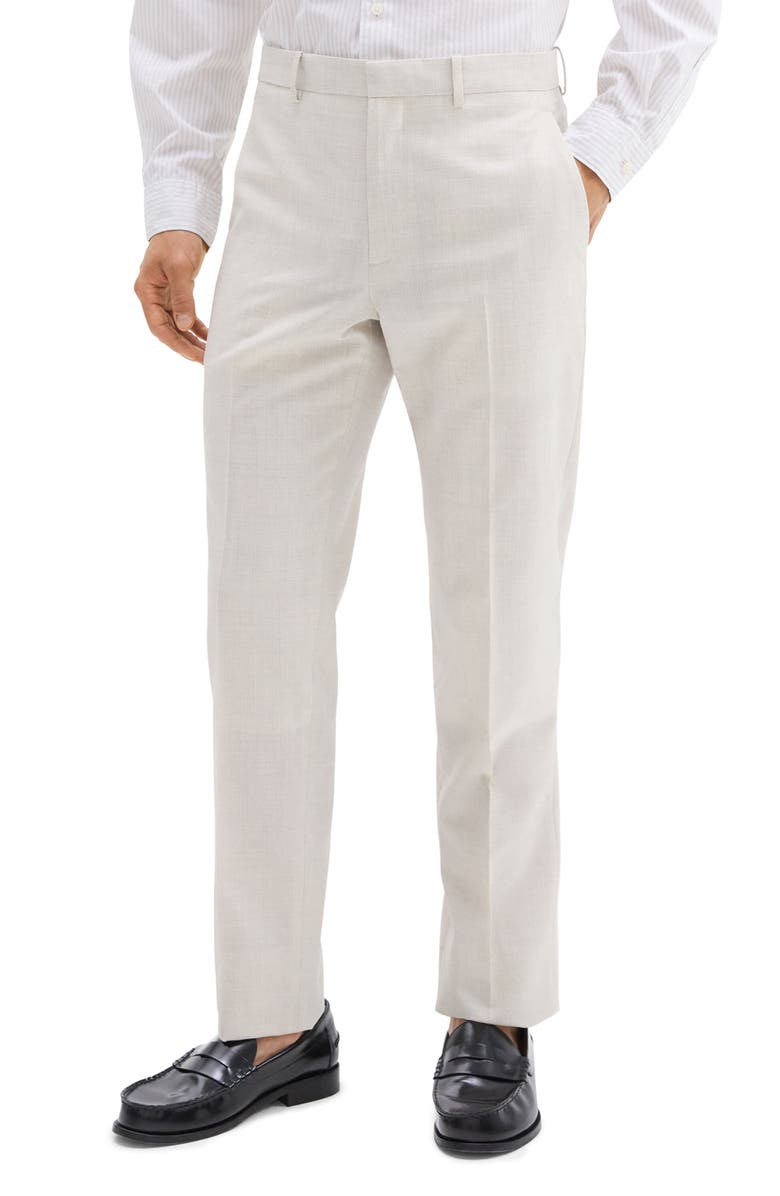 Theory Mayer Soft Tailored Straight Leg Dress Pants, Alternate, color, Fog