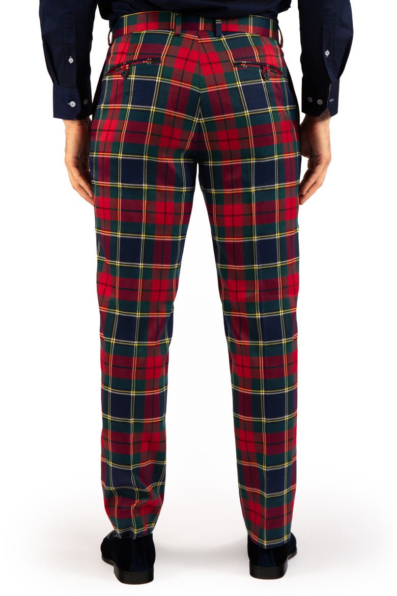 Tartan Plaid Dress Pants, Alternate, color, RED