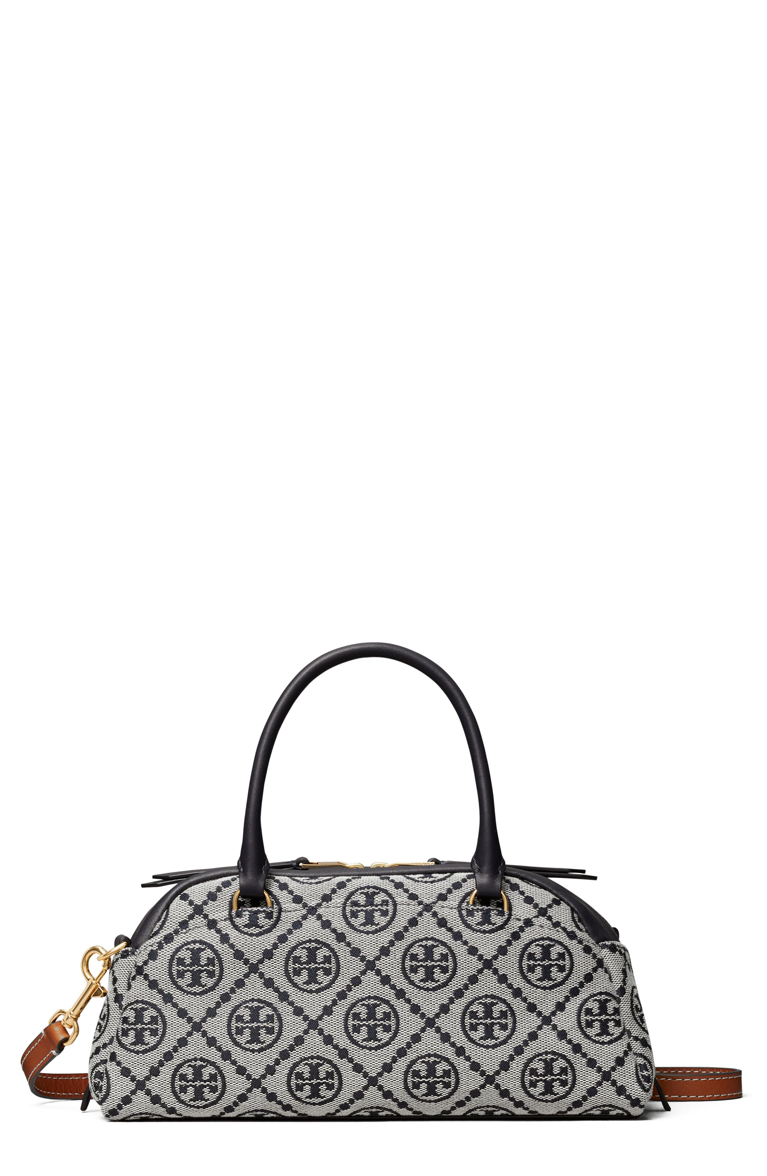 Tory Burch Small Bowler Top Handle Bag, Main, color, Tory Navy