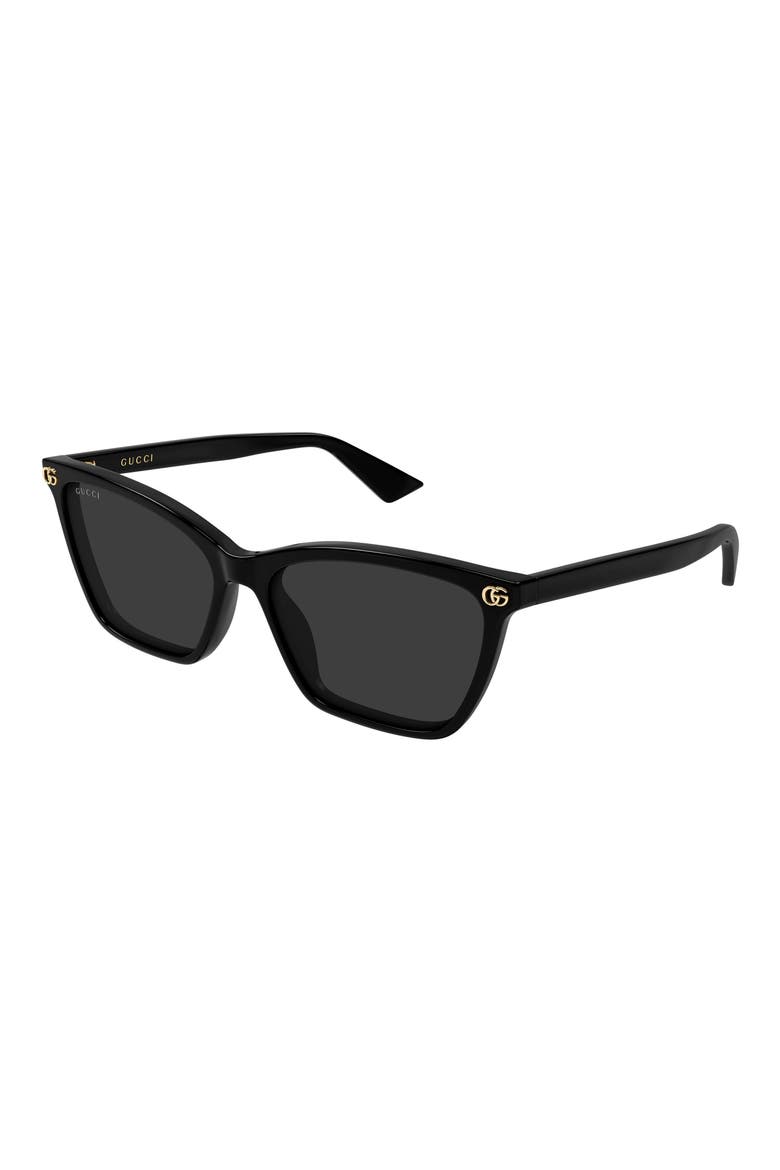 GG2111S Cat Eye Sunglasses, Alternate, color, BLACK