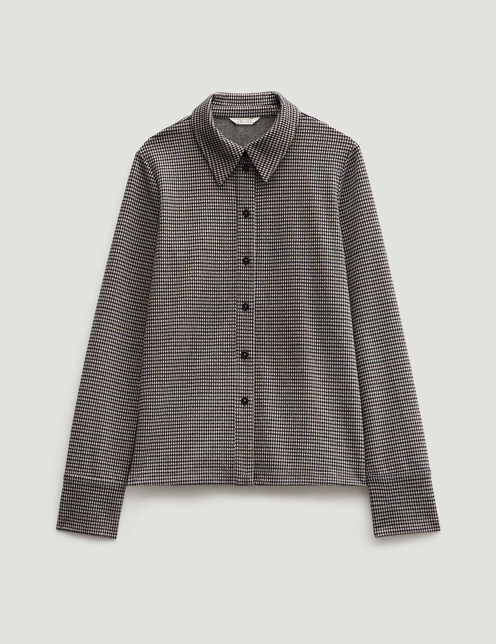 Fitted Check Jersey Shirt - image 2