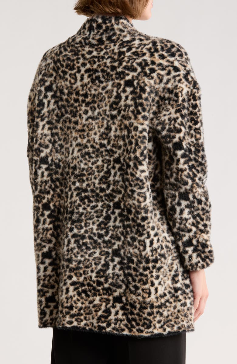 Love Token Layla Faux Fur Cardigan, Alternate, color, Leopard