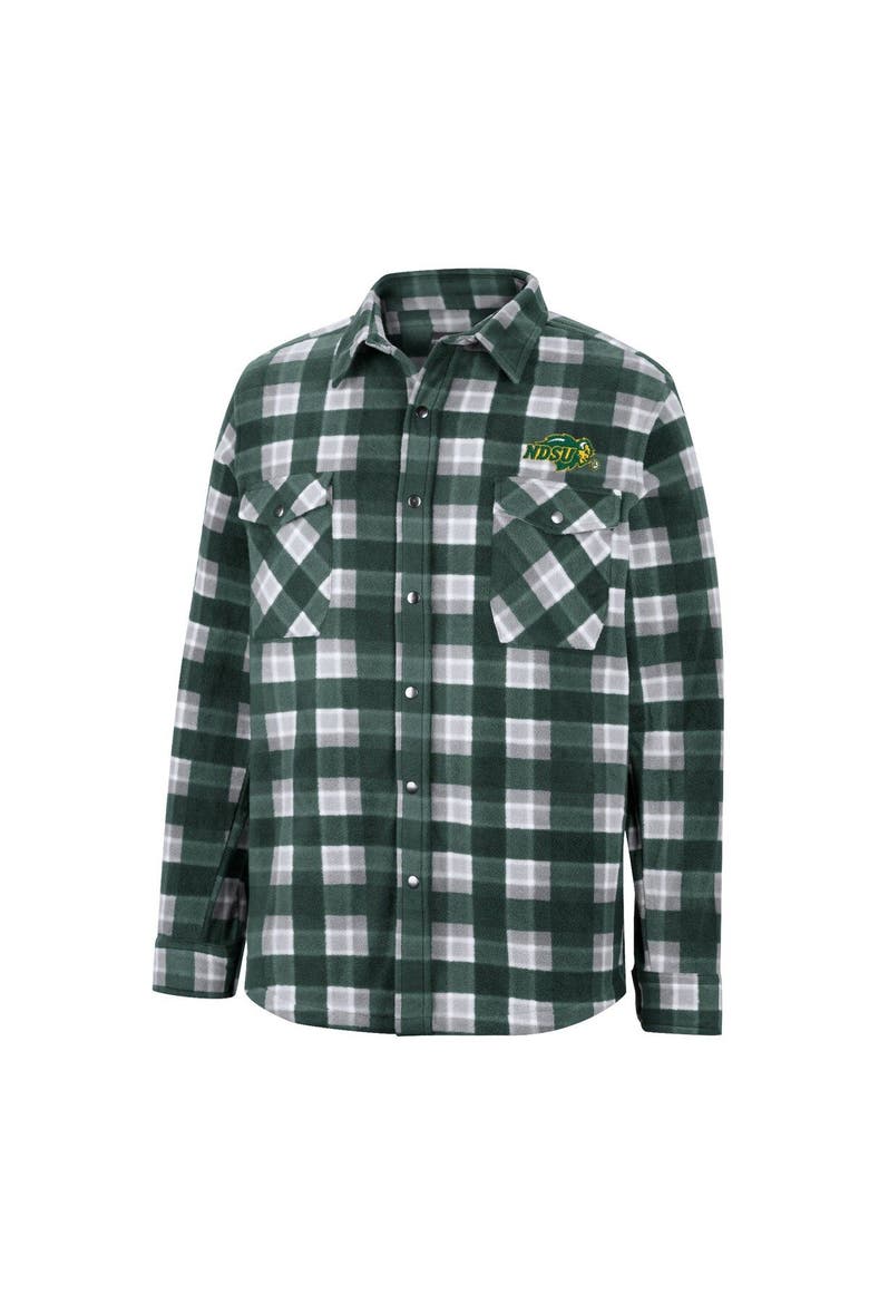 Men's Colosseum Green NDSU Bison Ellis Full-Snap Jacket, Alternate, color, Green
