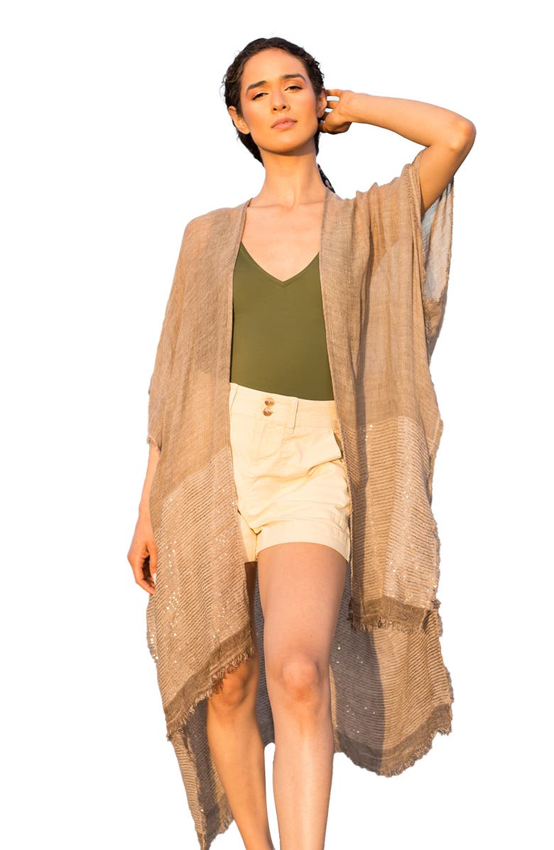 SAACHI Raven Lenox Topper, Main, color, Taupe