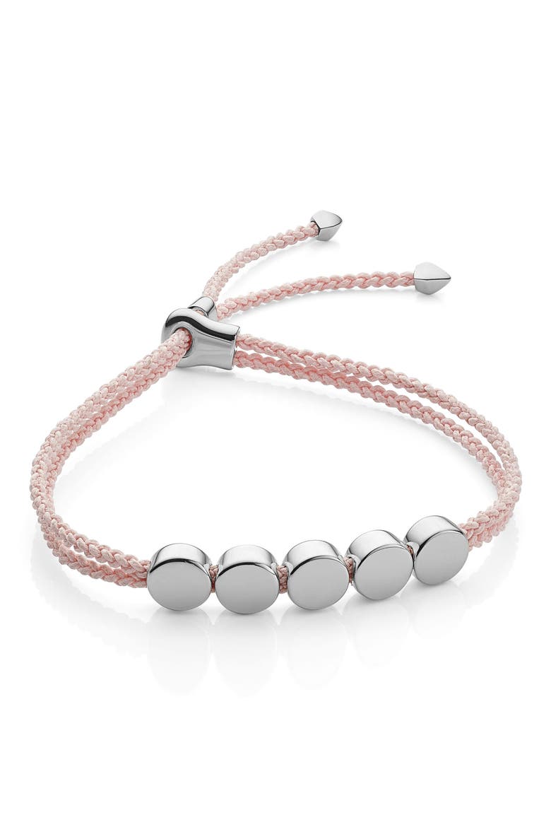 Beaded Friendship Bracelet, Main, color, BALLET PINK/ SILVER