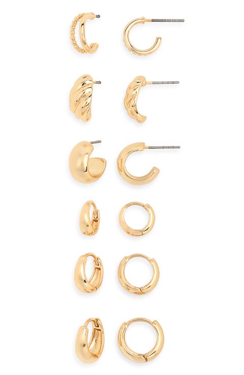 6-Pack Huggie Hoop Earrings
