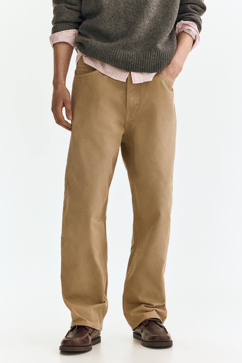 Relaxed Fit Trousers, Alternate, color, Beige