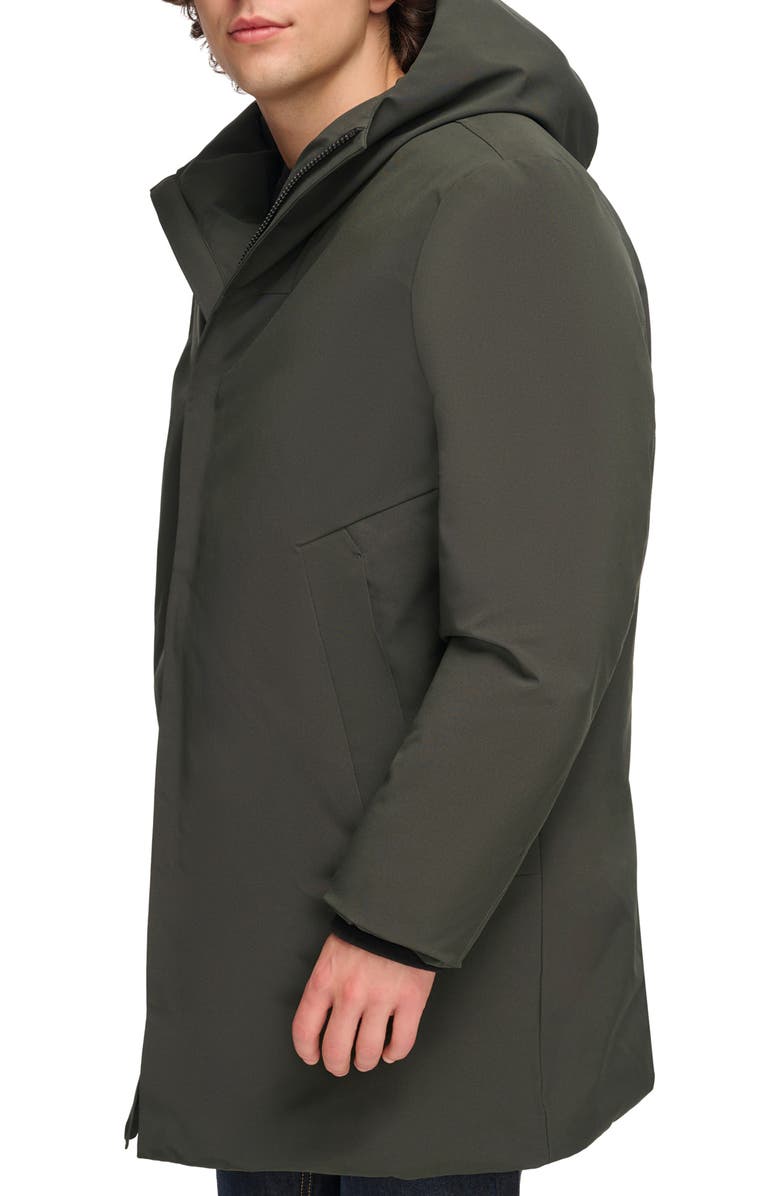 DKNY Stretch Arctic Hooded Jacket, Alternate, color, Dark Olive