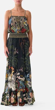 Camilla Shirred Waist Long Dress