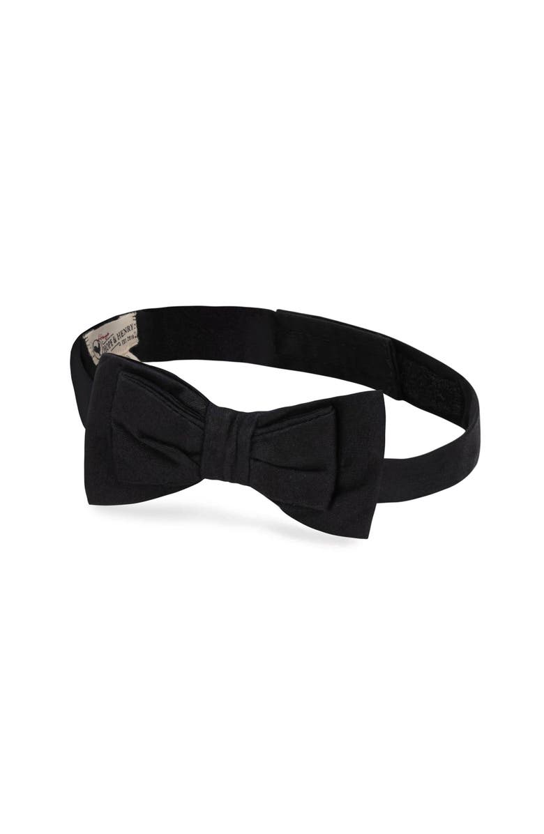 Hope & Henry Kids' Classic Sateen Bow Tie, Alternate, color, Black Sateen
