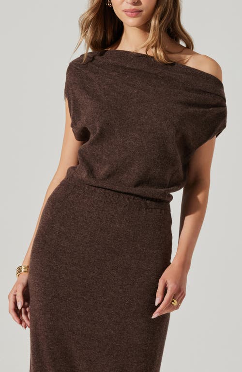 Astr The Label Val Asymmetric Sweater Dress In Brown