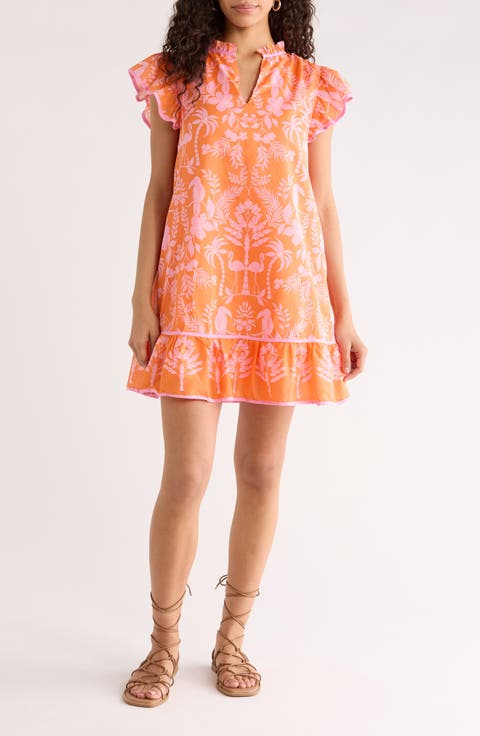 Davina Floral Egga Shift Minidress