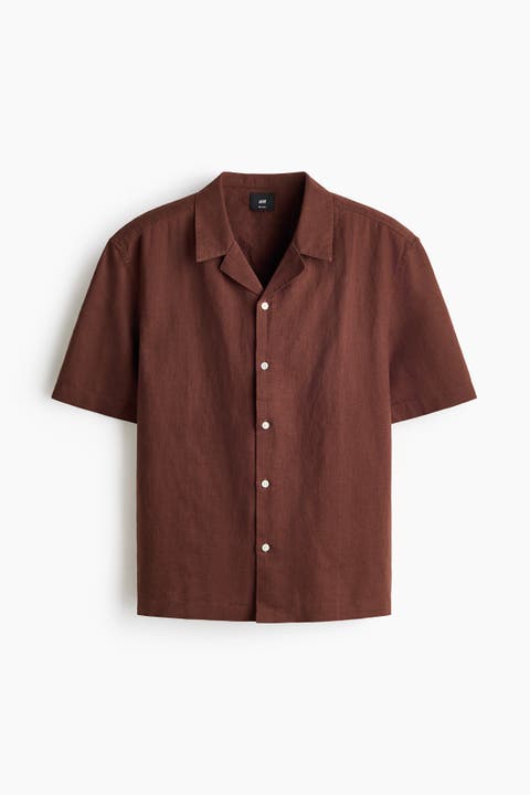 Relaxed Fit Linen-blend Resort Shirt