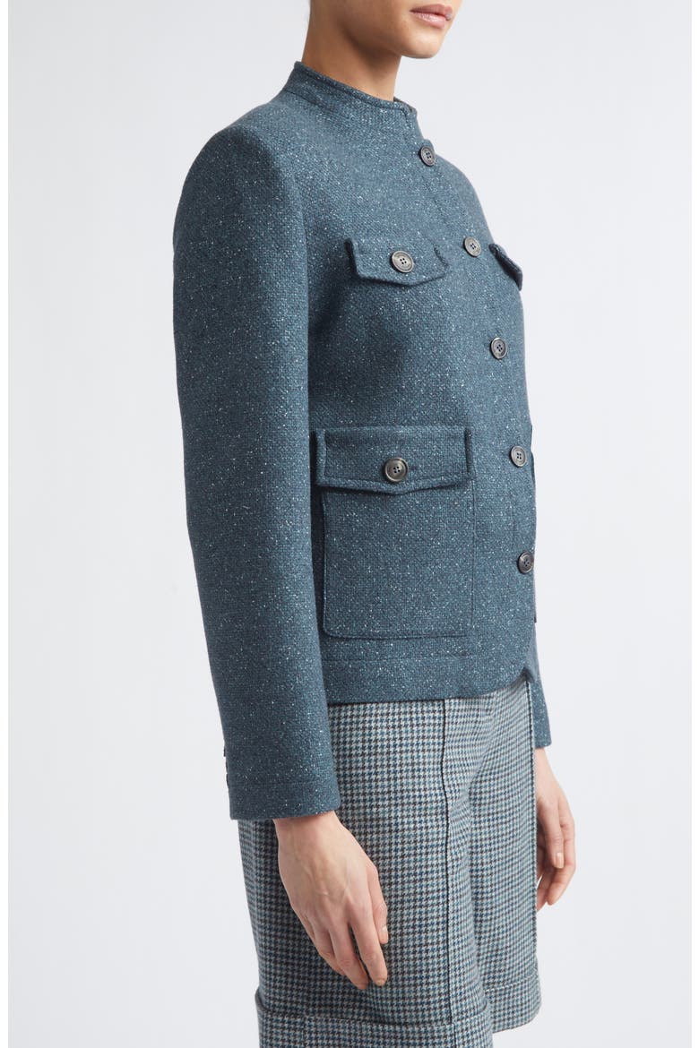 Cashmere & Silk Field Jacket, Alternate, color, 178 DARK JADE