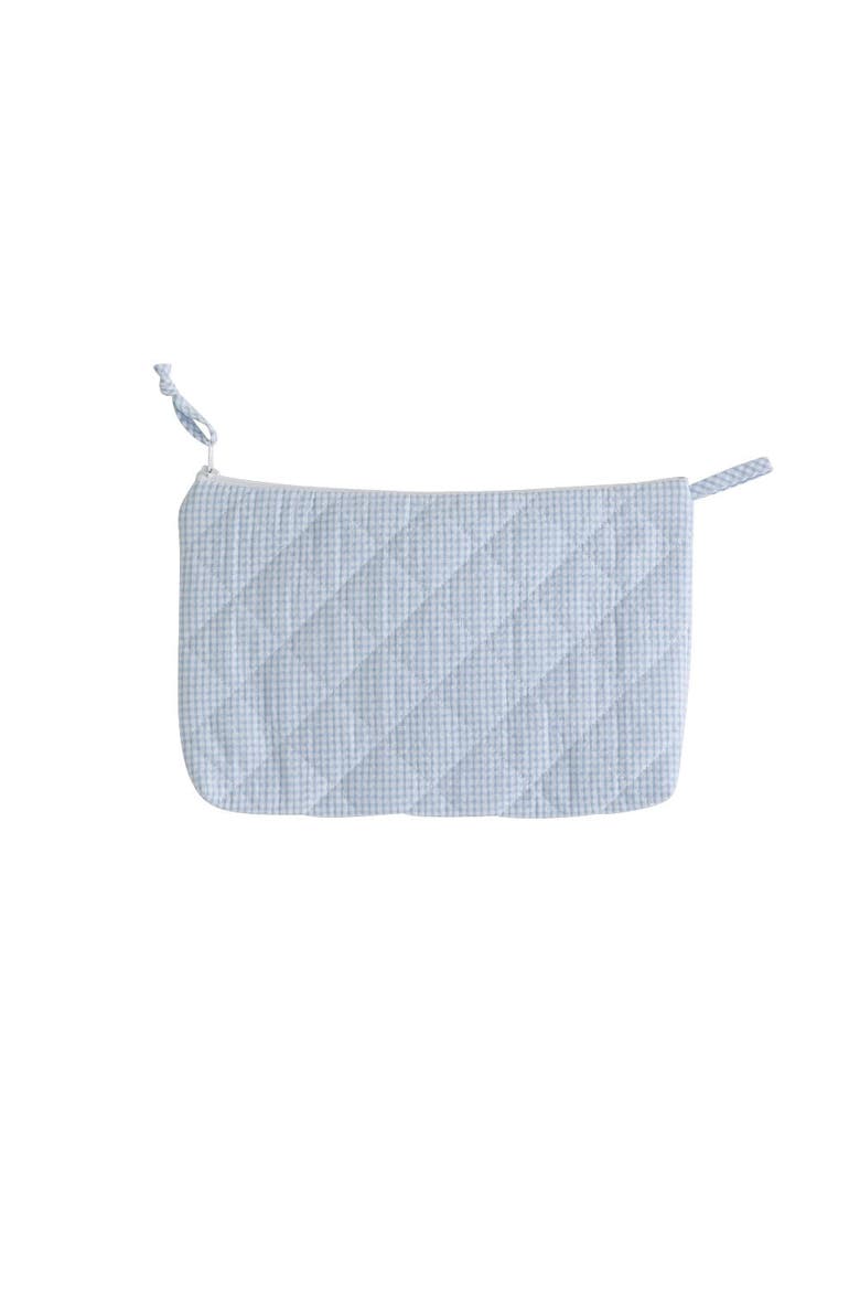 Quilted Cosmetic Bag, Main, color, Light Blue