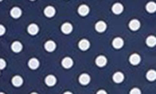 Jewel Badgley Mischka Polka Dot Drop Waist Cotton Maxi Dress In Blue