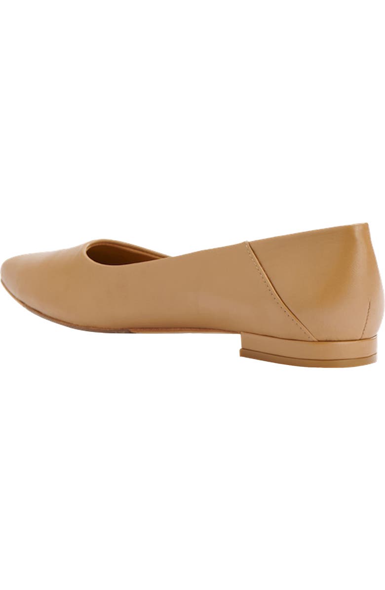 Nisolo Fina Pointed Toe Flat, Alternate, color, Almond