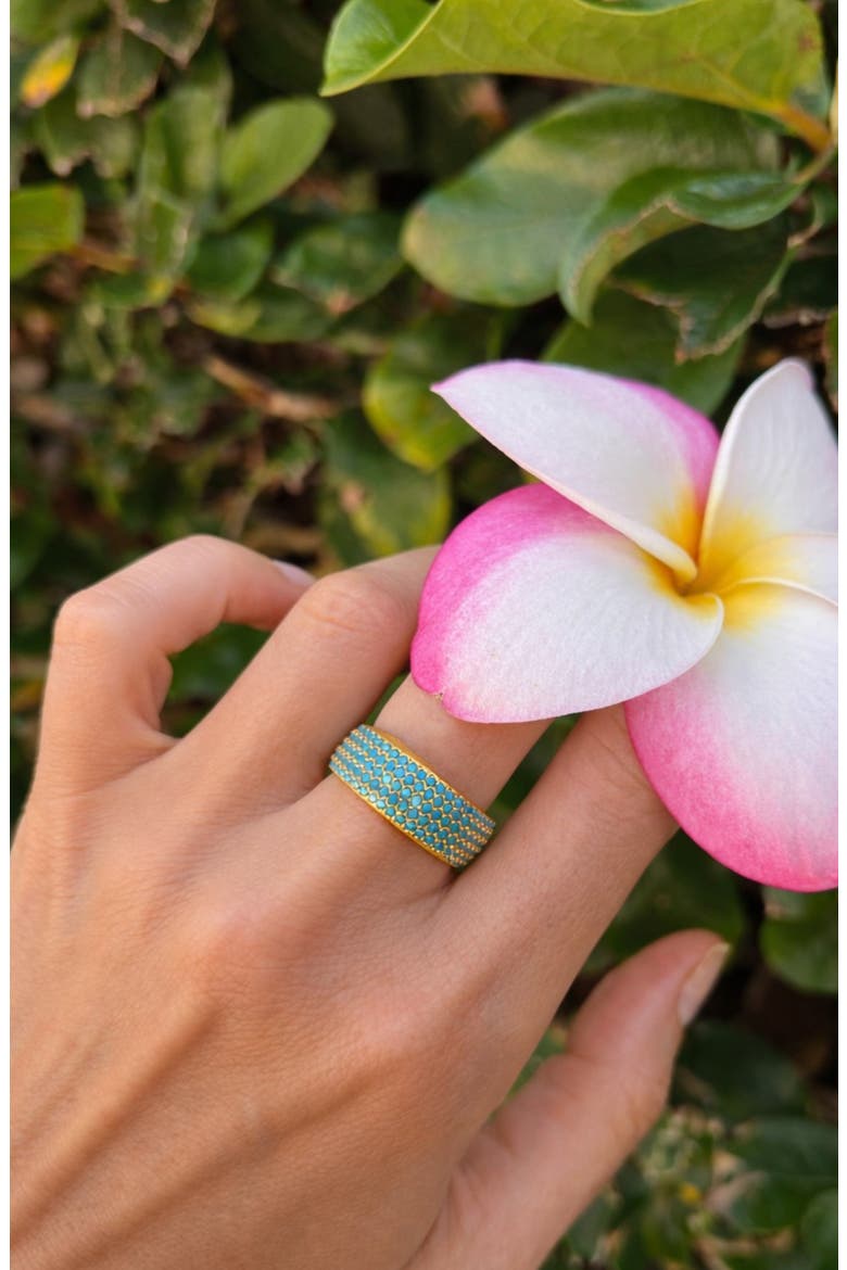 Mini Billionaire Ring, Alternate, color, Turquoise