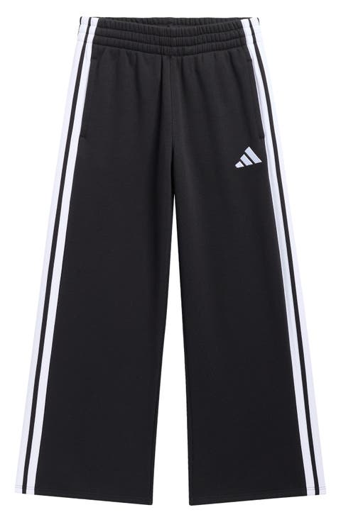Kids' Three Stripe Wide Leg Pants