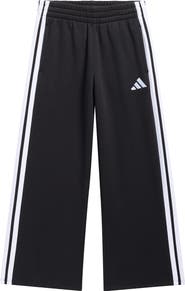 adidas Kids' Three Stripe Wide Leg Pants