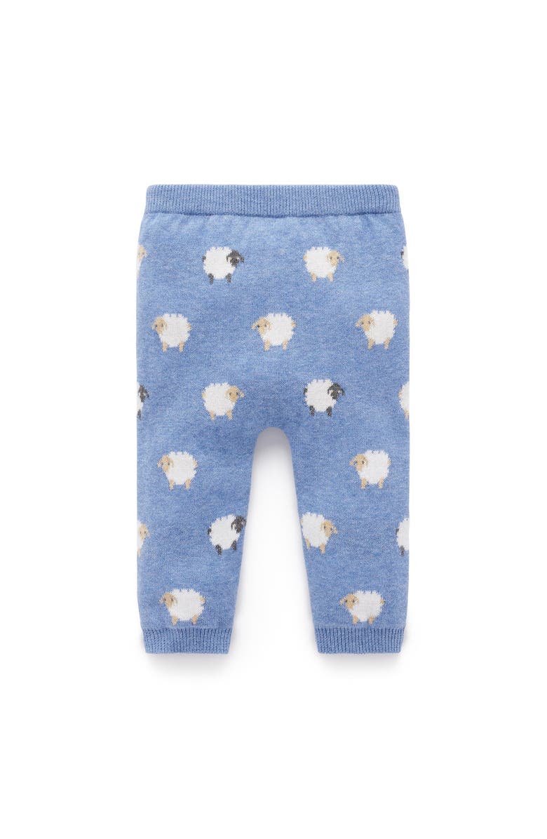 Purebaby On The Farm Leggings, Main, color, Sheep Jacquard
