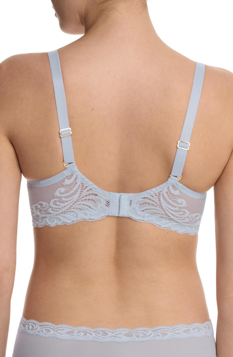 Natori Feathers Full Figure Plunge T-Shirt Bra, Alternate, color, Frosted Sky