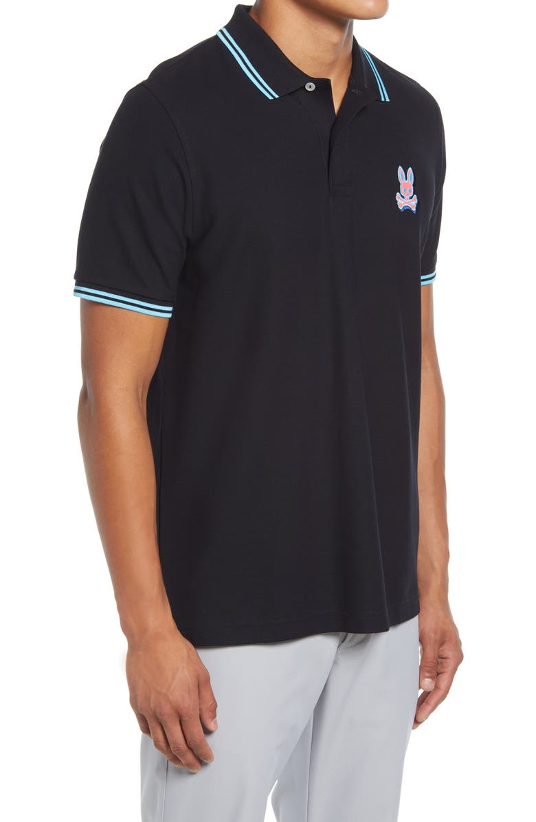 Psycho Bunny Tipped Piqué Polo, Alternate, color, 
