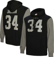 Mitchell & Ness Men's Mitchell & Ness Bo Jackson Black Las Vegas Raiders Retired Player Name & Number Pullover Hoodie