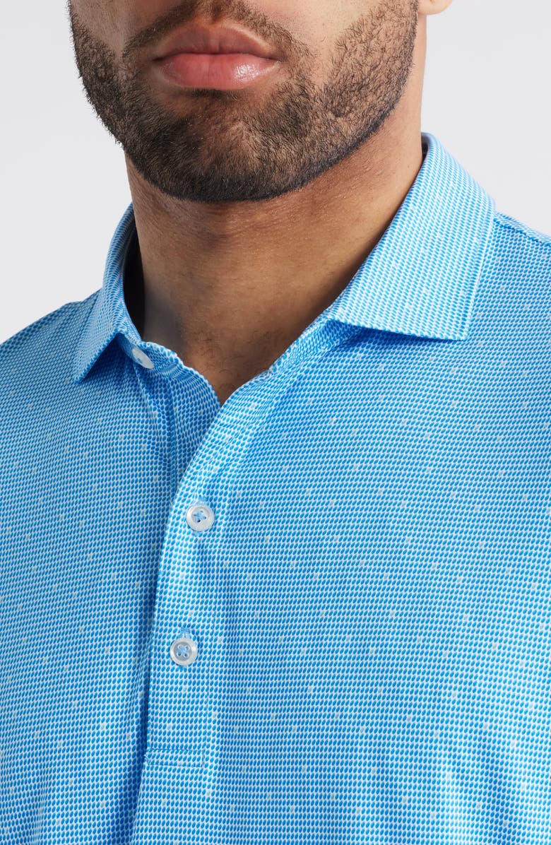 johnnie-O Tundra Microprint Featherweight Performance Polo, Alternate, color, Haze