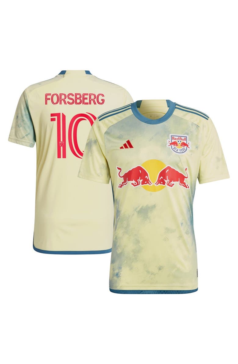 adidas Men's adidas Emil Forsberg Yellow New York Red Bulls 2024 Daniel Patrick Kit Replica Player Jersey, Main, color,