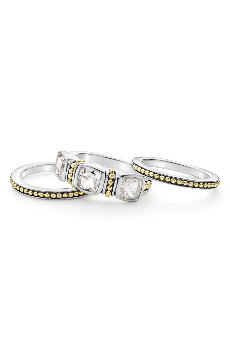 LAGOS Rittenhouse Set of 3 White Topaz Stacking Rings, Alternate, color,