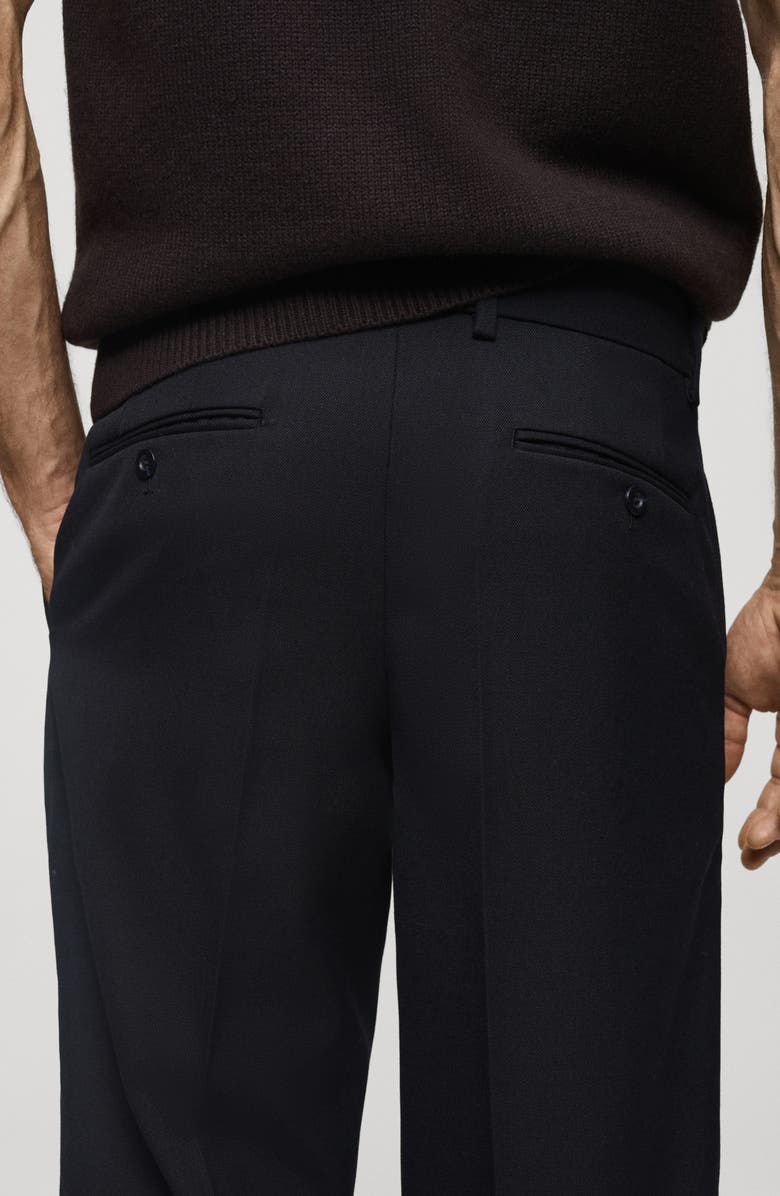 MANGO Regular Fit Wool Blend Pants, Alternate, color, 