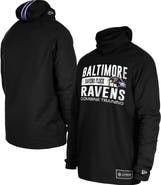 New Era Men's New Era Black Baltimore Ravens Functional Fandom Balaclava Helmet Stripe Tri-Blend Hoodie