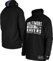 New Era Men's New Era Black Baltimore Ravens Functional Fandom Balaclava Helmet Stripe Tri-Blend Hoodie