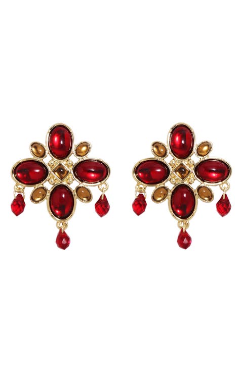 Ember Drop Stud Earrings
