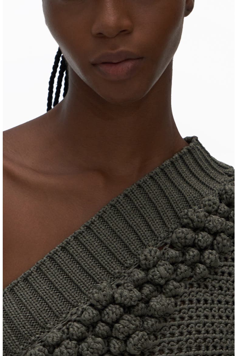 One-Shoulder Sweater, Alternate, color, HUNTER SAGE