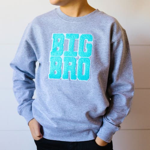 Sweet Wink Big Bro Patch Sweatshirt In Grey